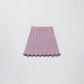 Lilac Crochet Knit Mini Skirt