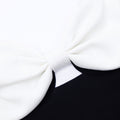 Black Crepe Bow Mini Dress