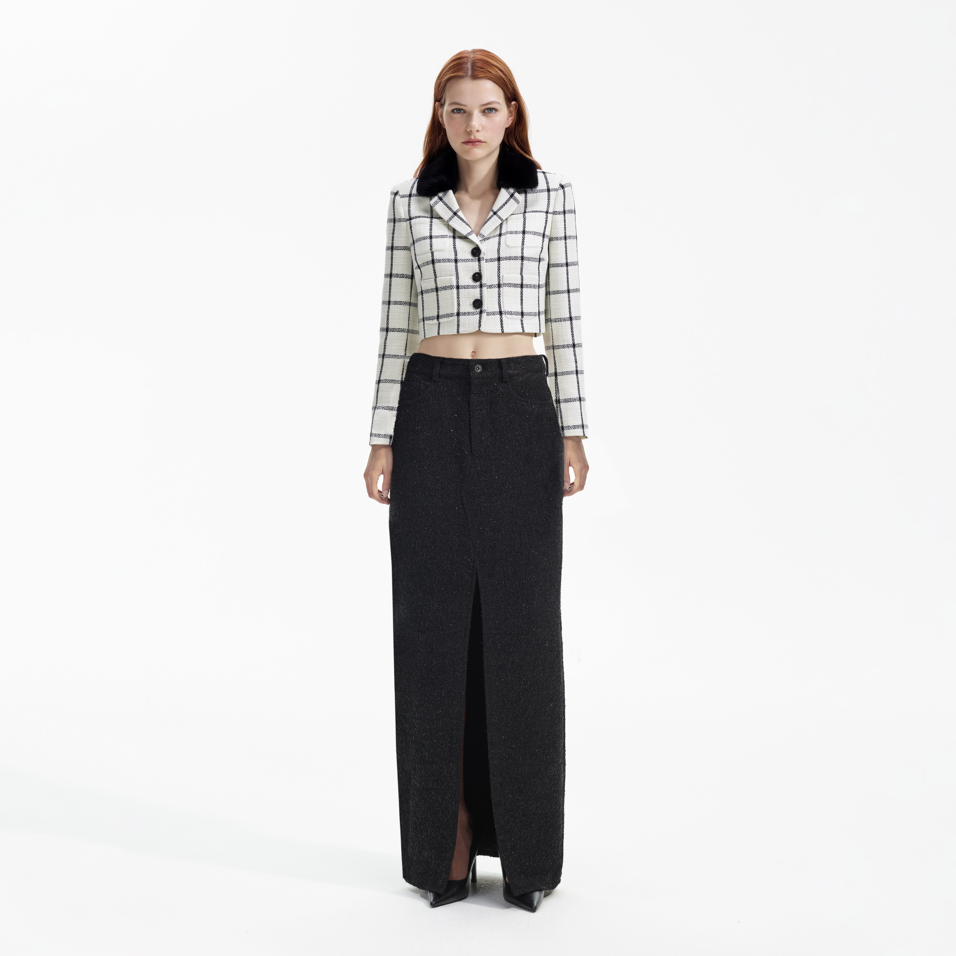 Cream Check Jacket