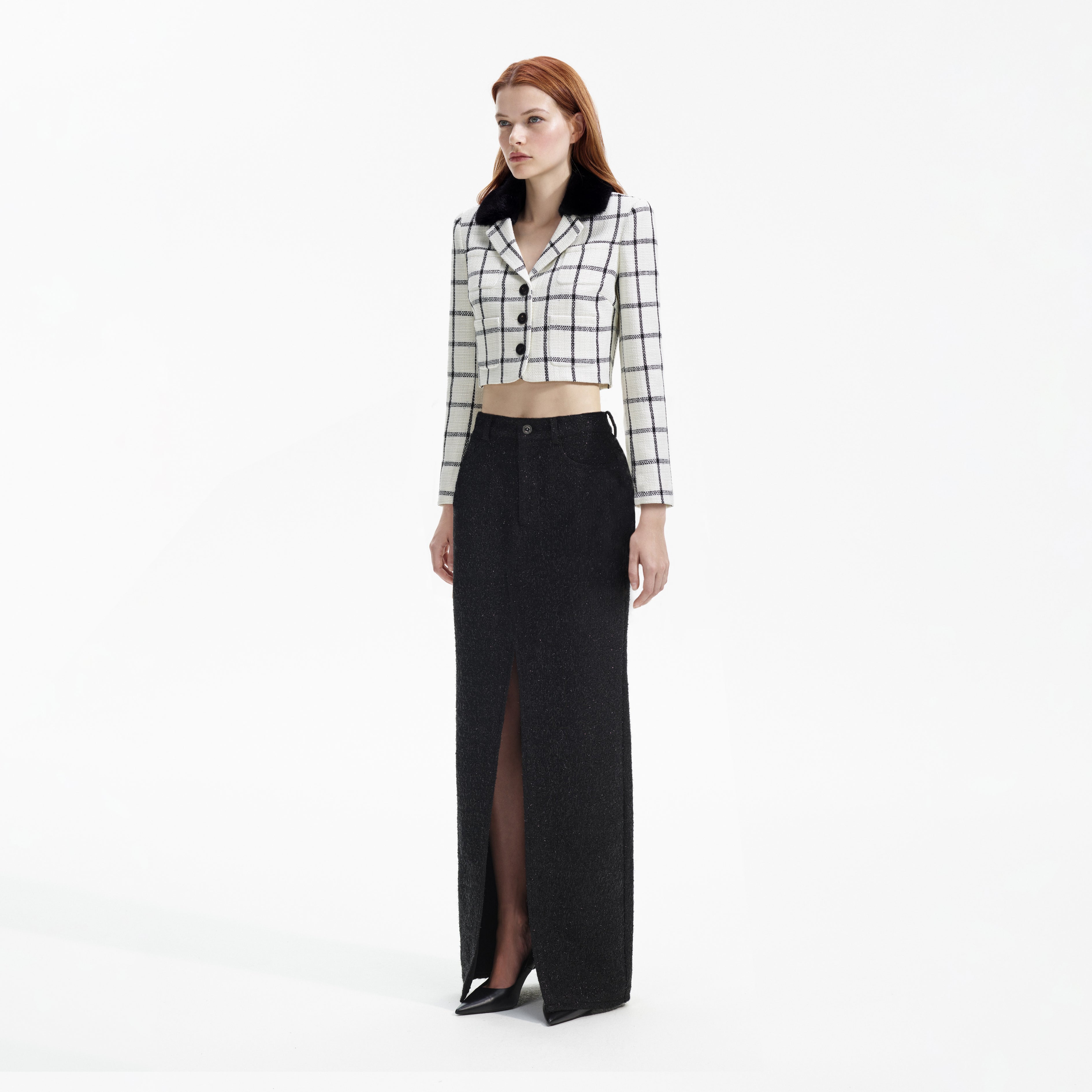 Cream Check Jacket