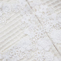 Cream Knit Floral Trim Cardigan