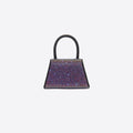 Black Satin Rhinestone Micro Bow Bag