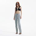 Blue Rhinestone Denim Jeans
