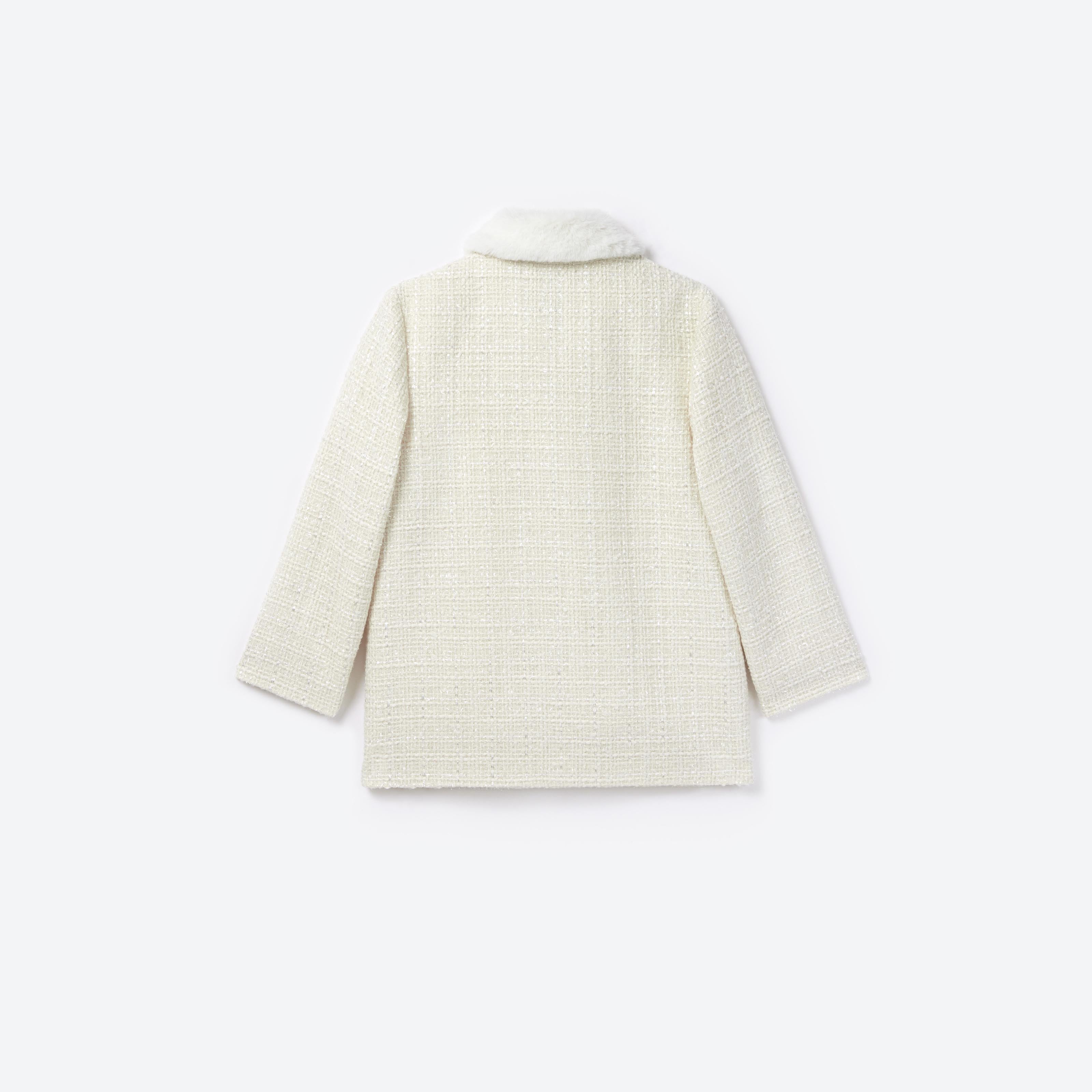 Cream Boucle Coat