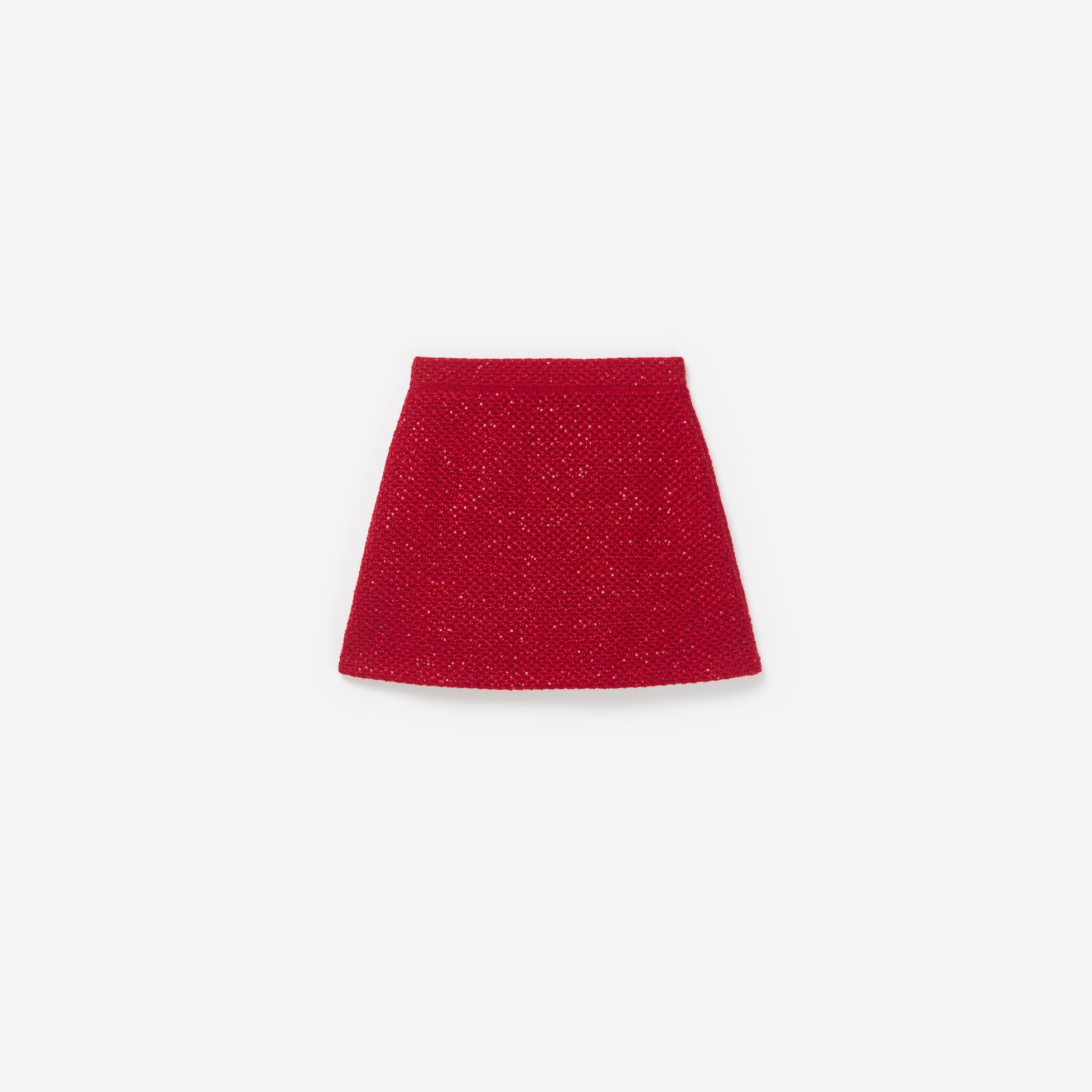 Red Knit Skirt