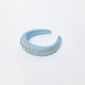 Blue Cotton Diamante Hairband