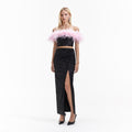 Black Sequin Maxi Skirt