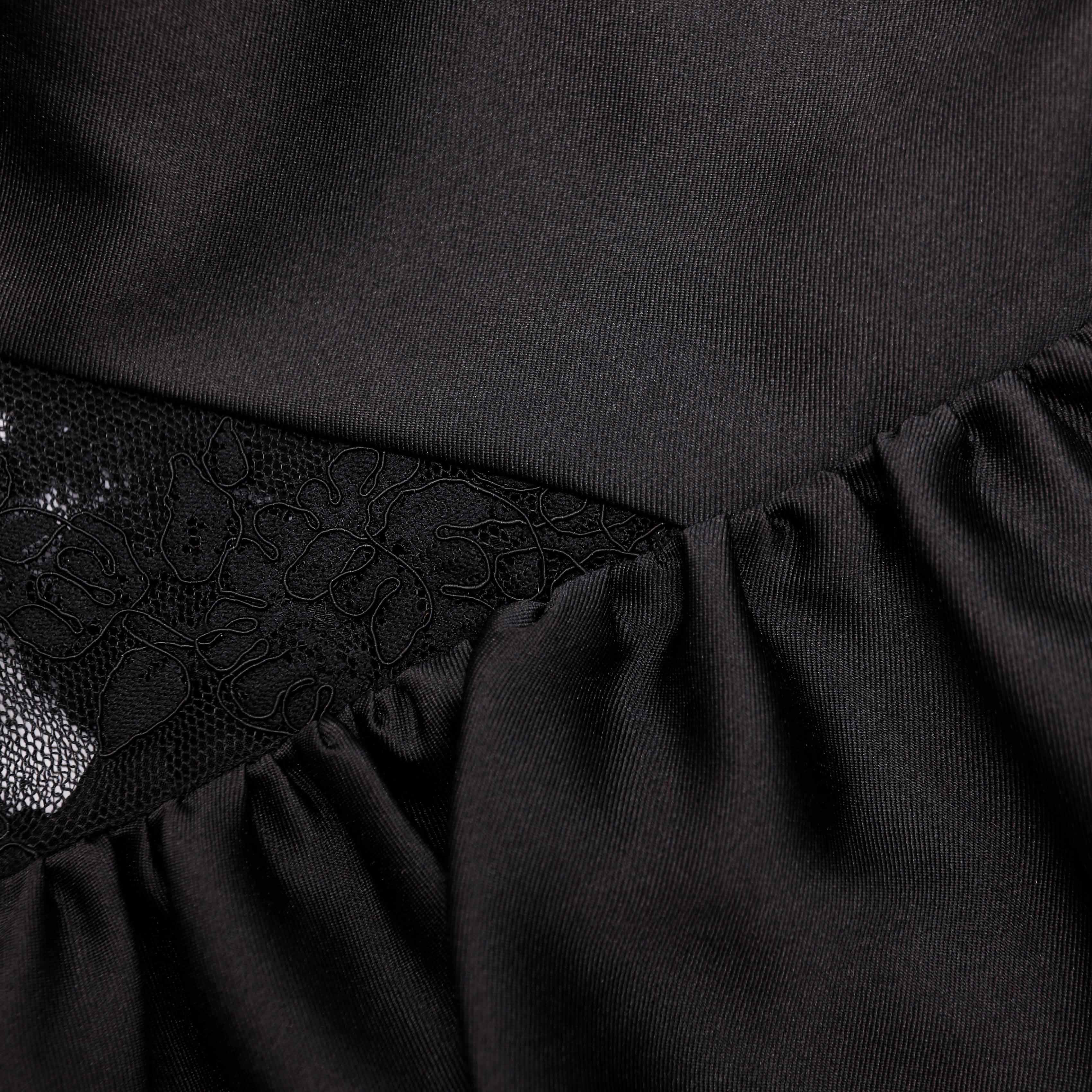 블랙 태피터 페플럼 탑