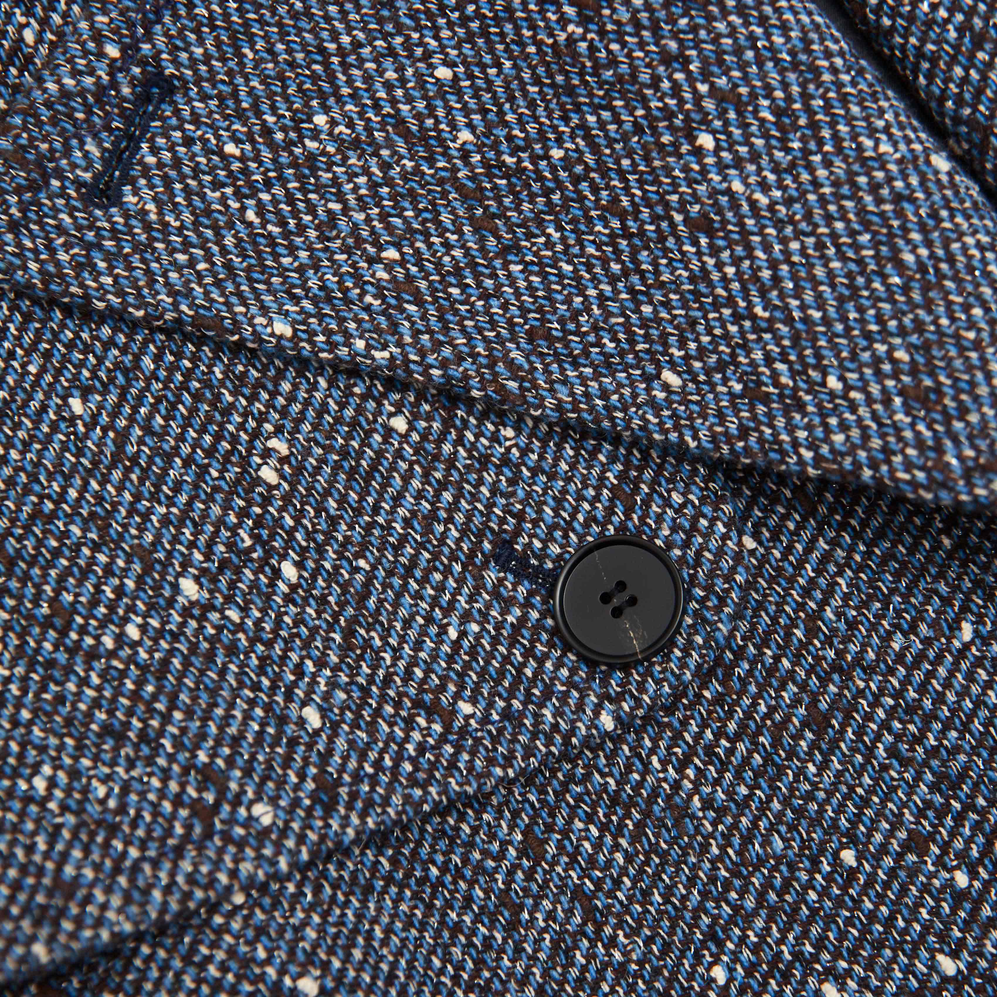 블루 부클 트렌치코트