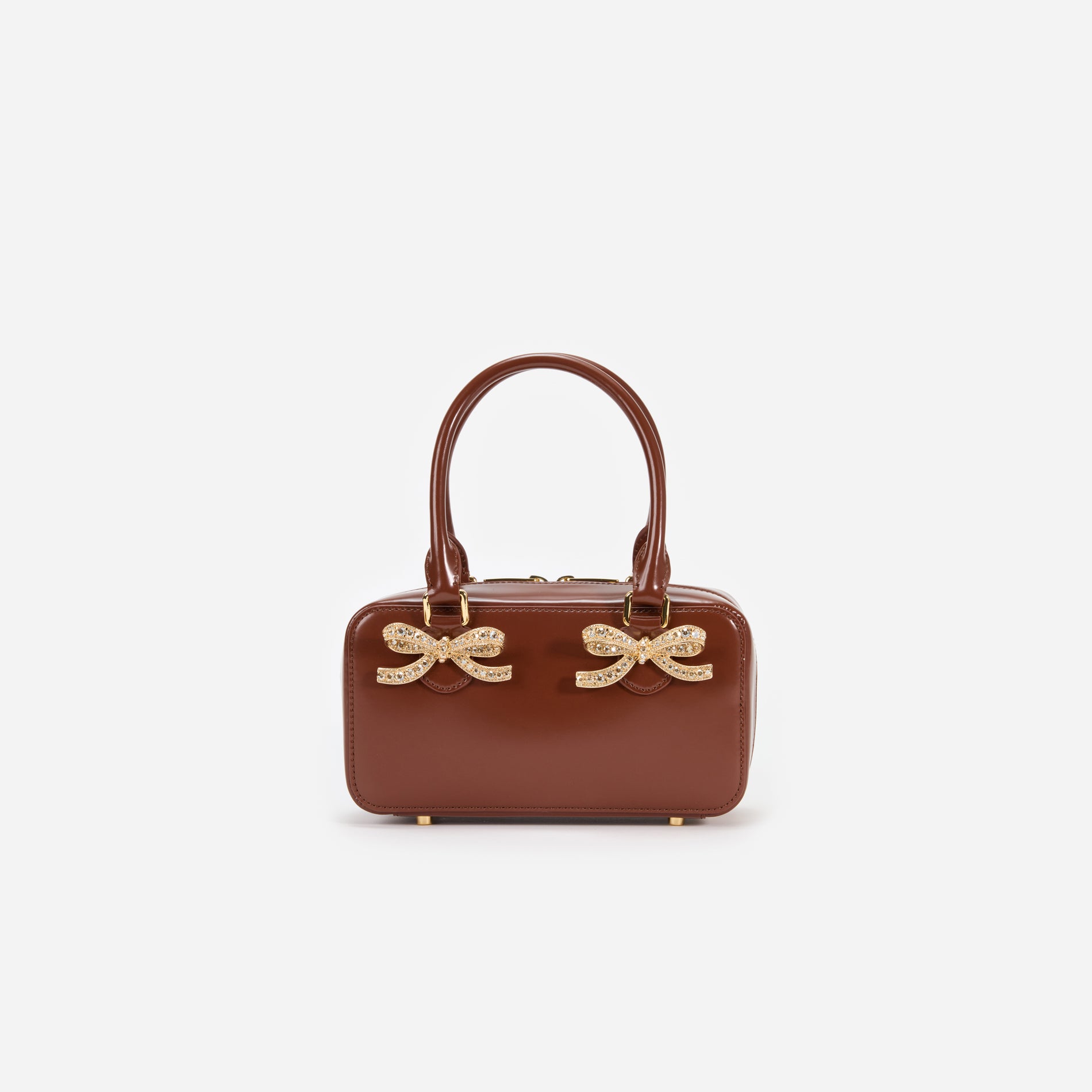 Brown Leather Mini Tote Bag