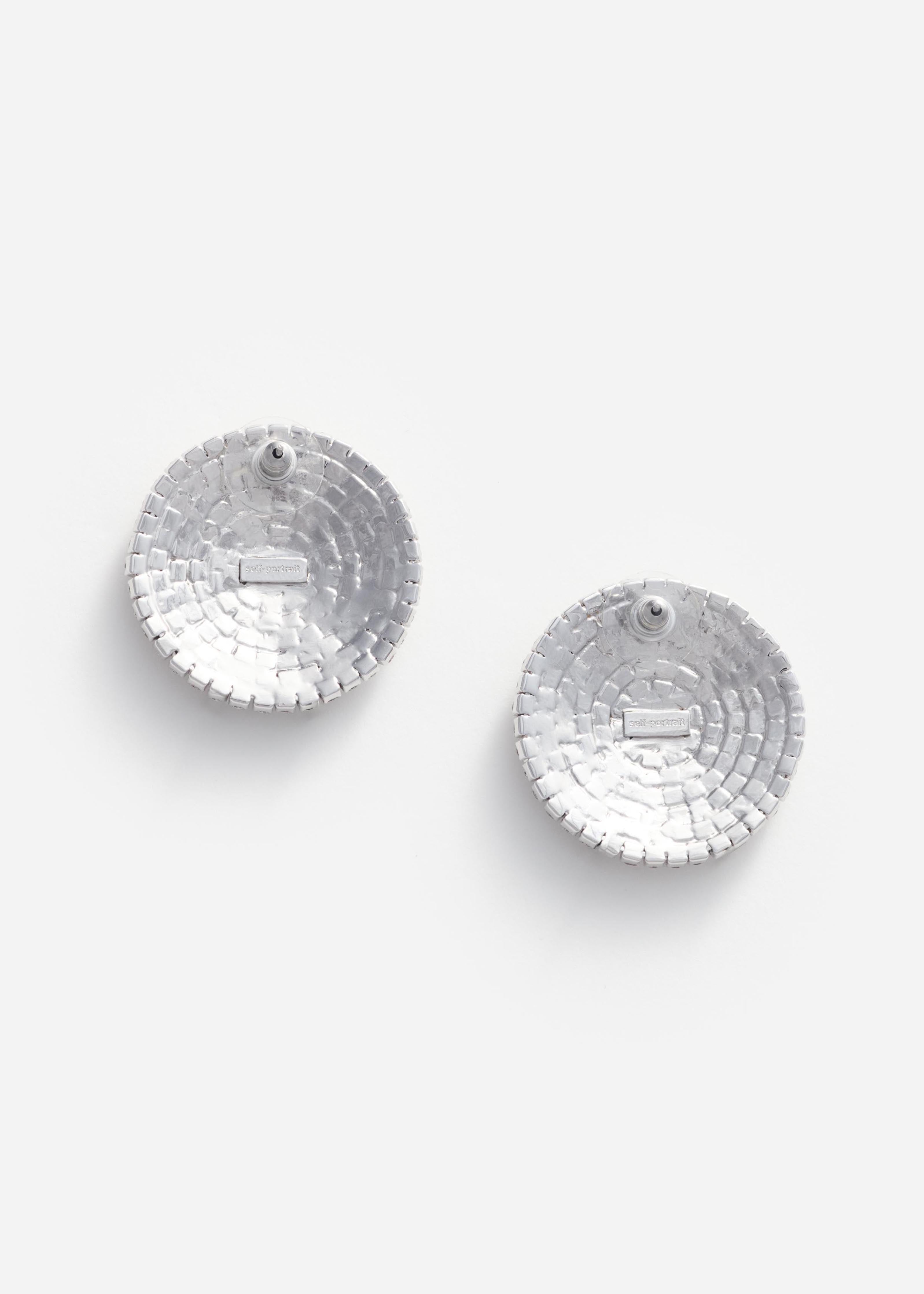 대형 라운드 크리스털 귀걸이