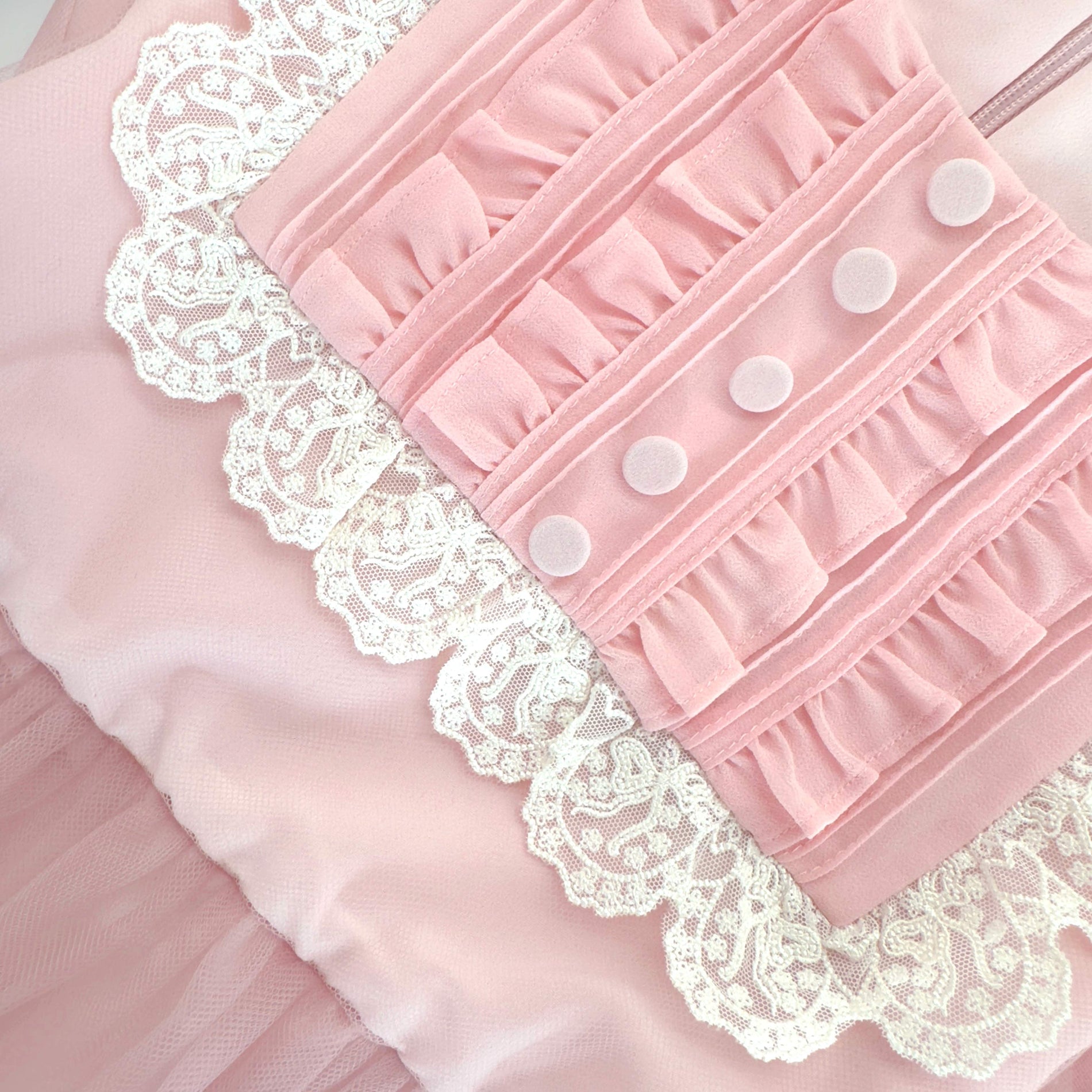 Back view of a woman wearing the Pink Tulle Dress