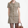 체크 미니 드레스