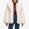 White Faux Fur Coat