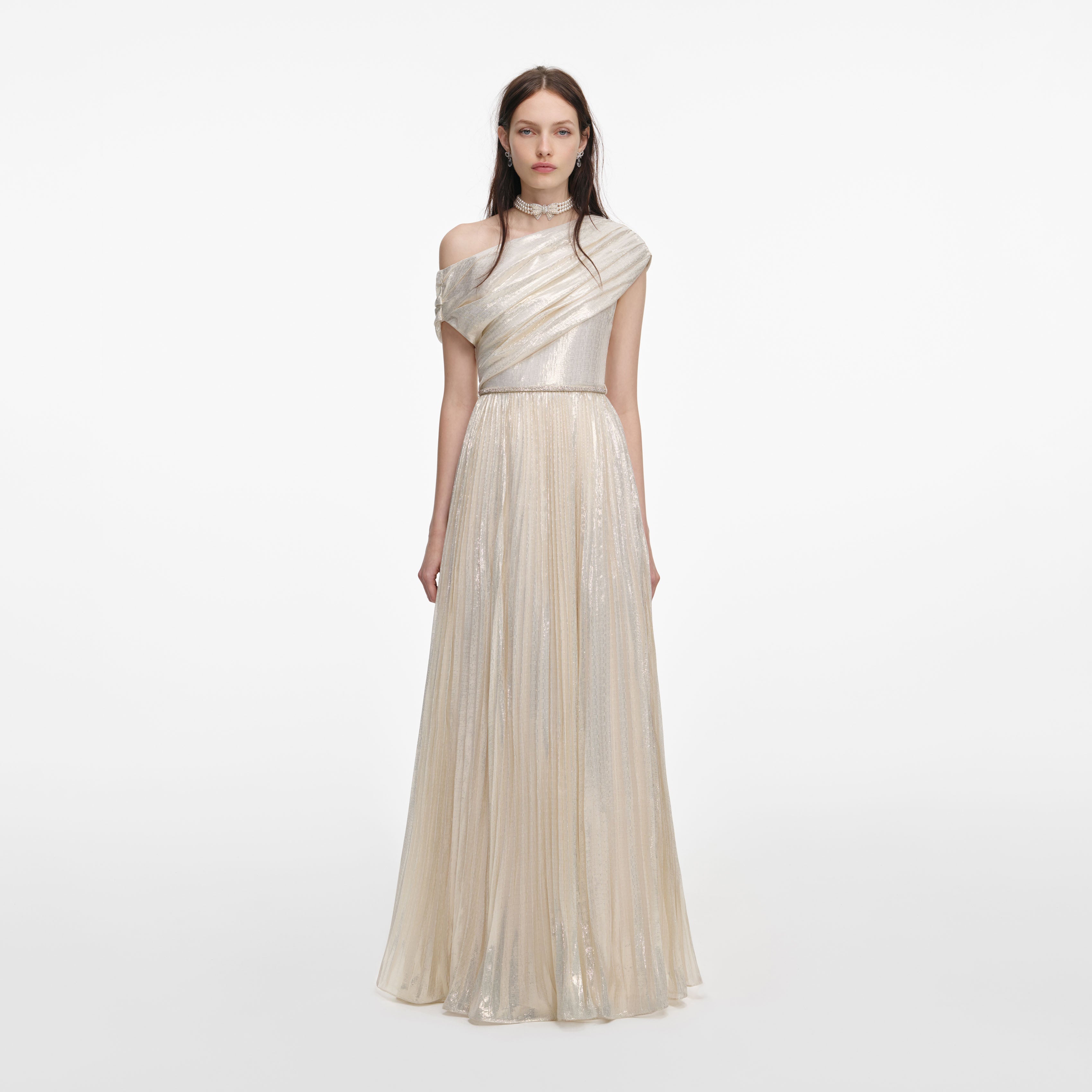 metallic liquid chiffon dress Metallic Organza Shimmer Chiffon Lame Liquid Beading Dipped Pageant Dresses