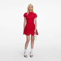 Red Fine Lace Mini Dress