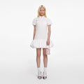 White Cotton Asymmetric Mini Dress