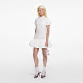 White Cotton Asymmetric Mini Dress