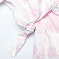 Pink Floral Cotton Drape Mini Dress