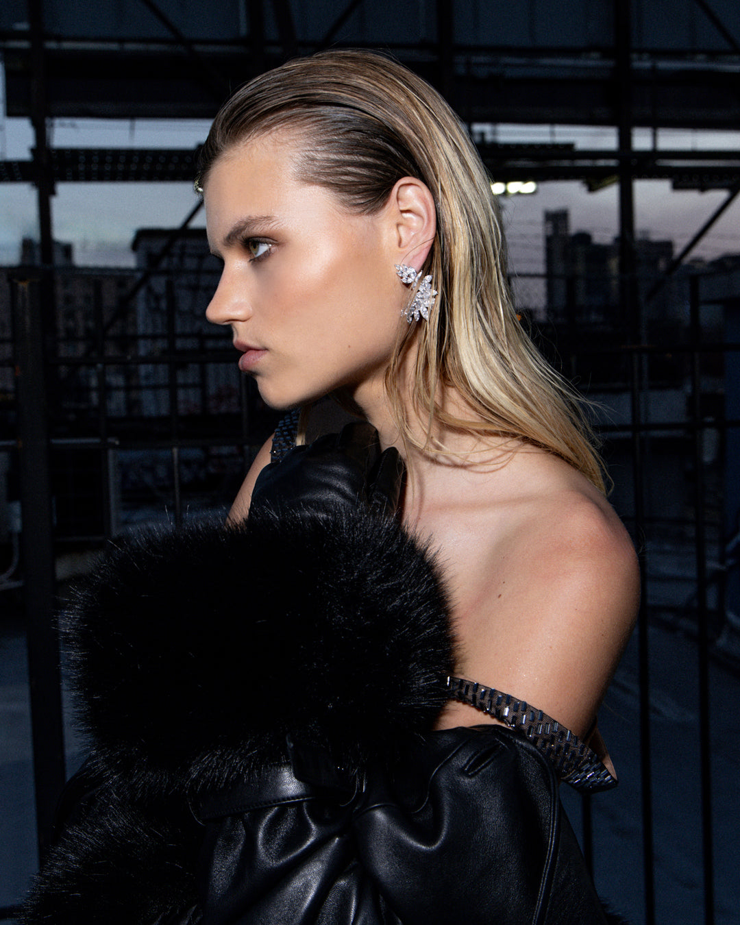 Crystal Cuff Earrings