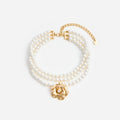 Gold Flower Pearl Choker