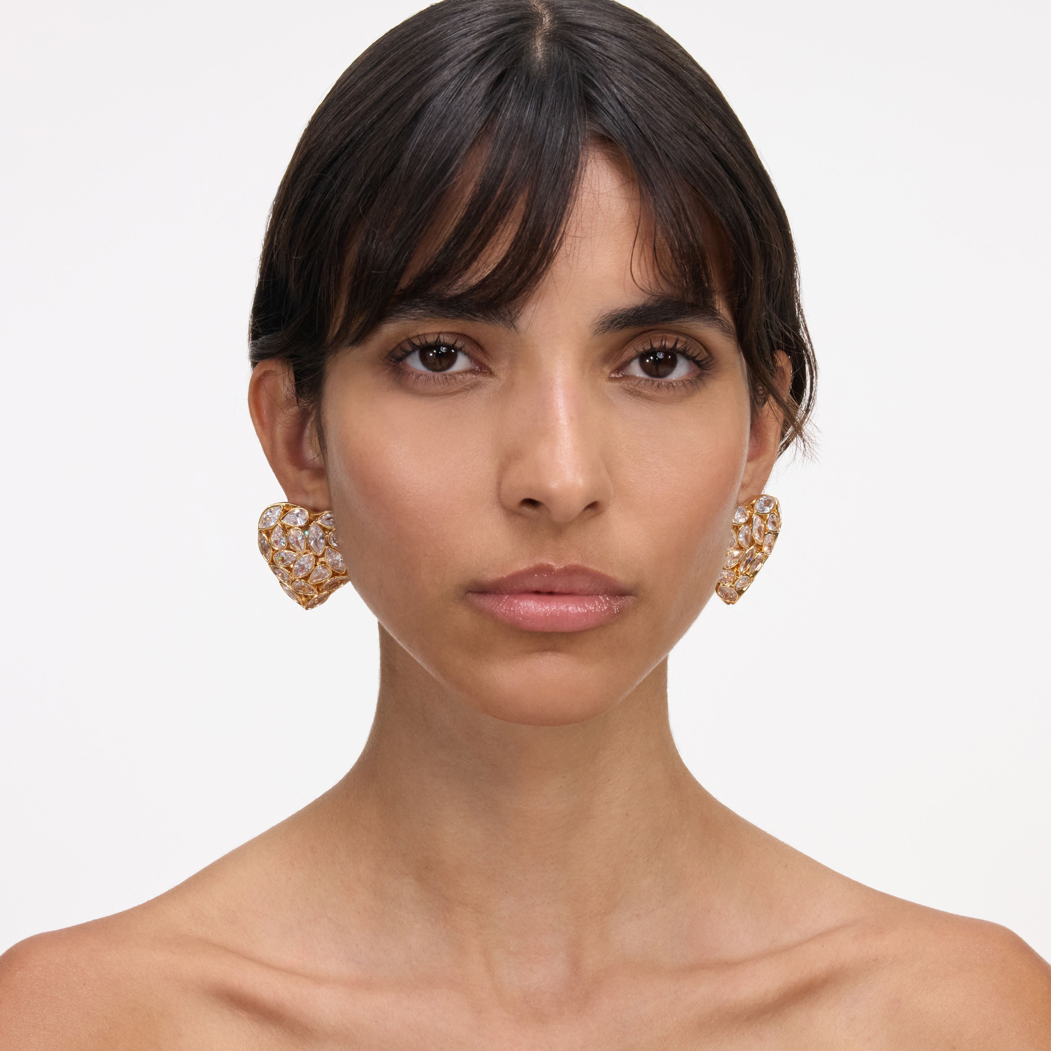 Embellished Heart Earrings