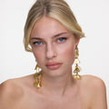 Gold Flower Earrings