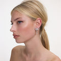 Bow Crystal Droplet Earrings