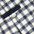 Navy Check Boucle Skirt