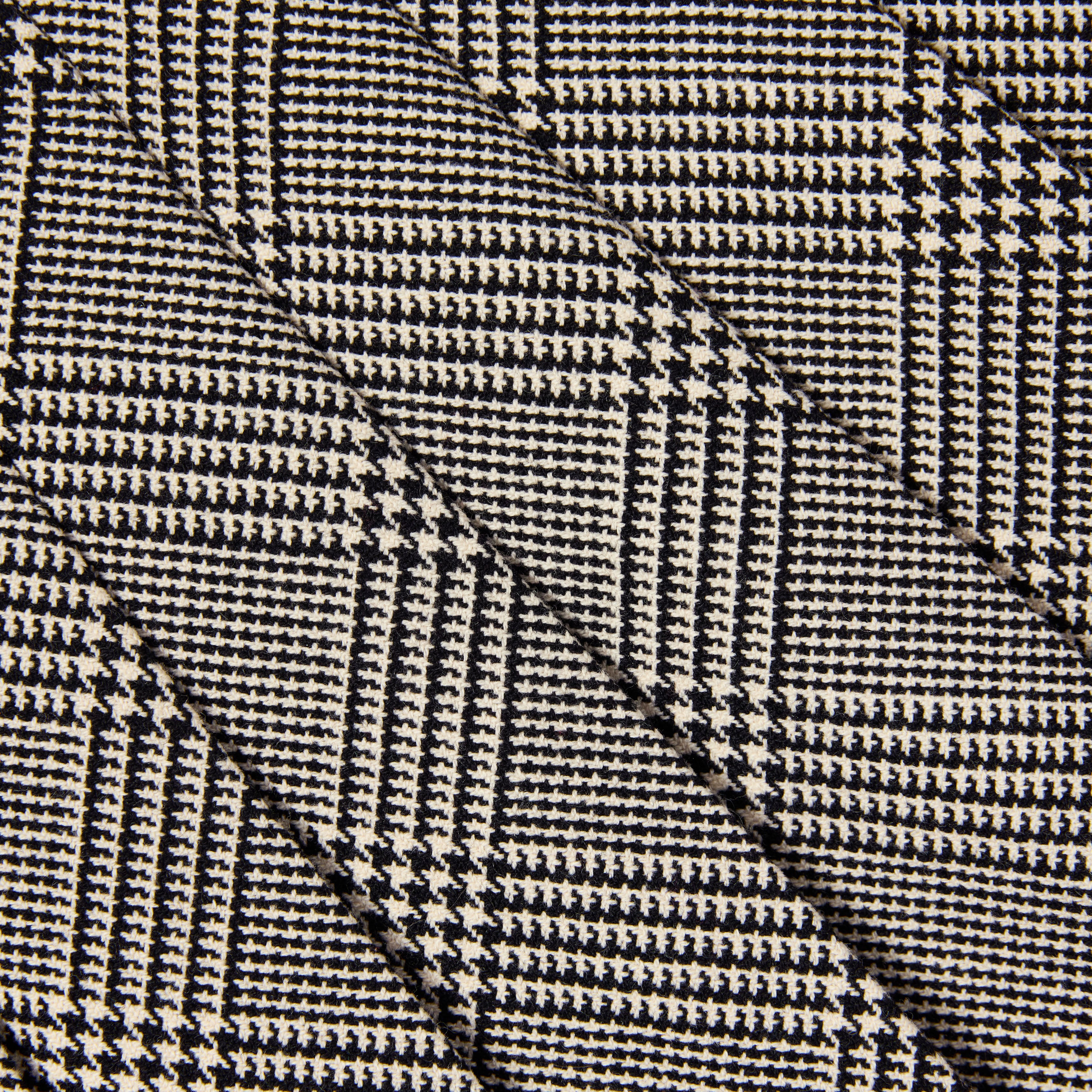 Black Check Pleated Skirt