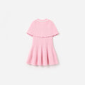 Pink Knitted Cape Dress