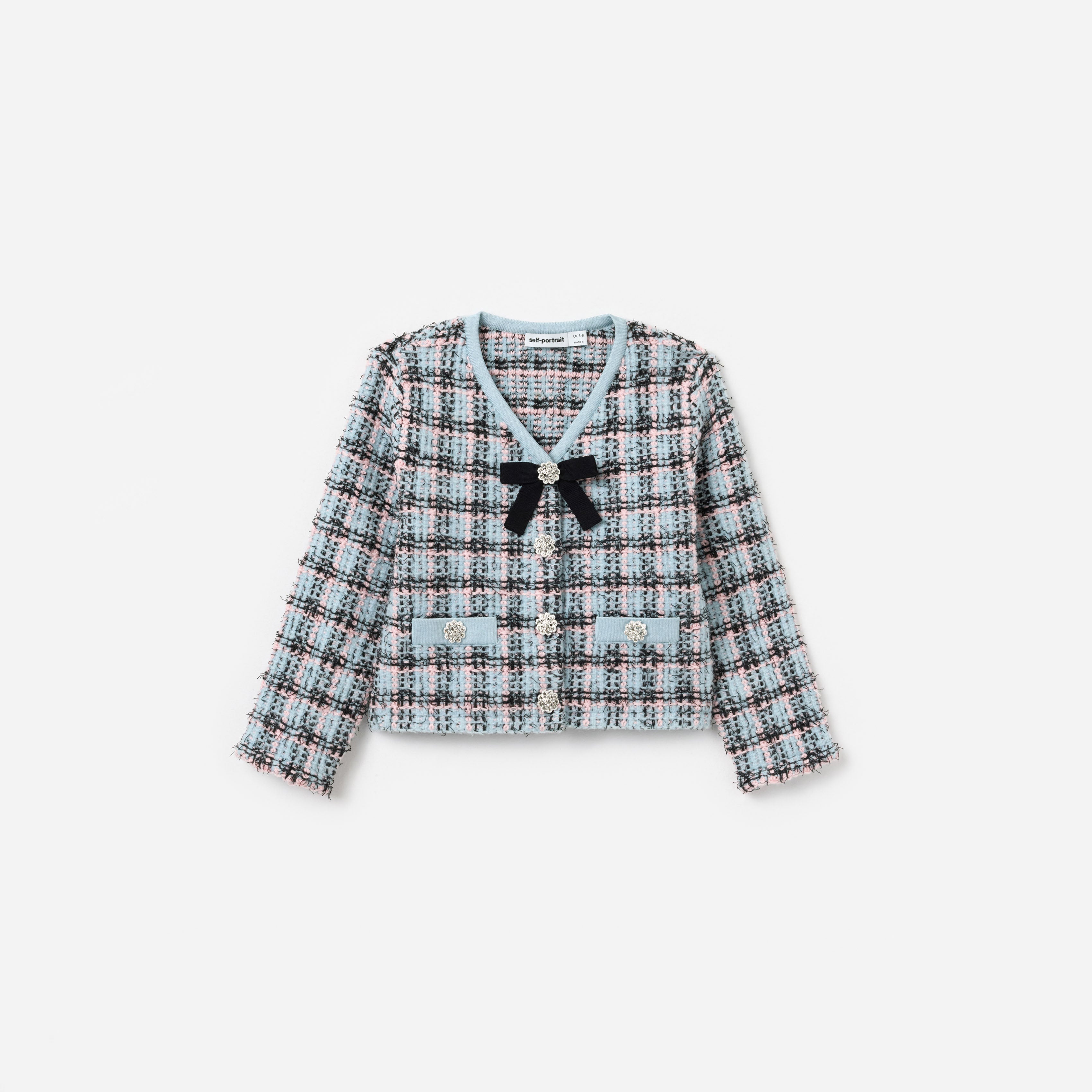 Textured Stripe Cardigan – self-portrait
