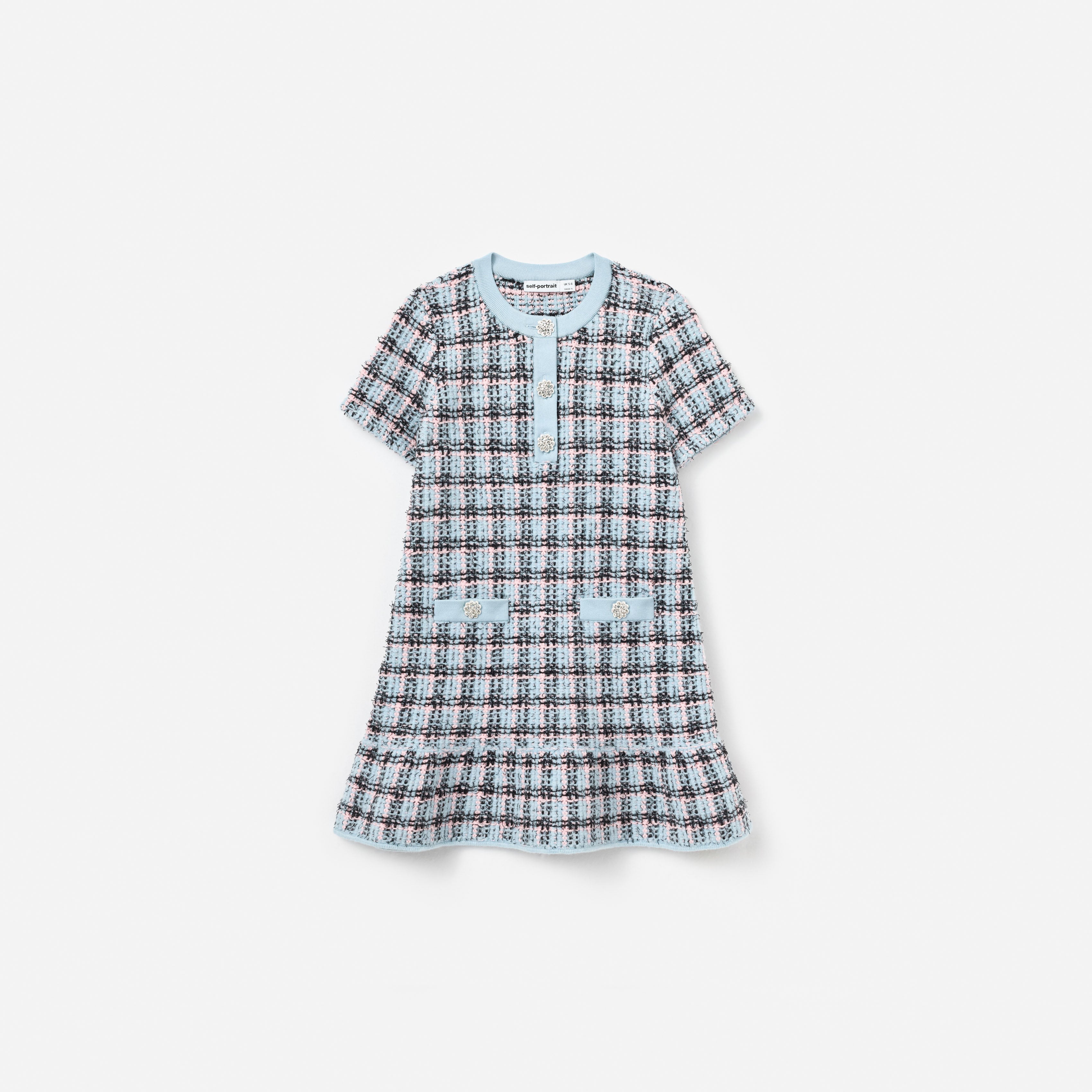 Textured Stripe Knit Dress – self-portrait