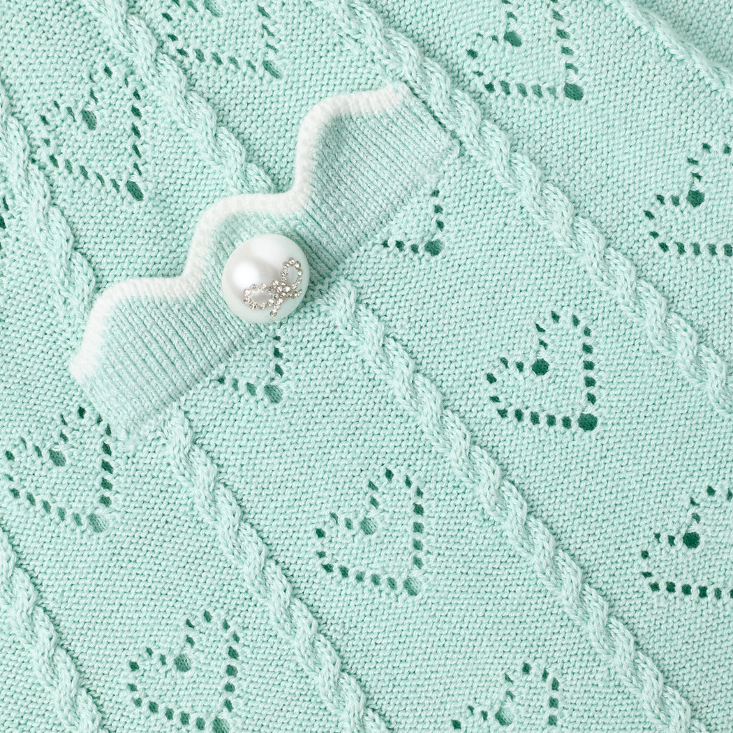 Mint Heart Knit Skirt