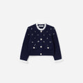 Navy Embellished Cardigan