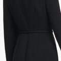 Black Tailored Brooch Midi Dress