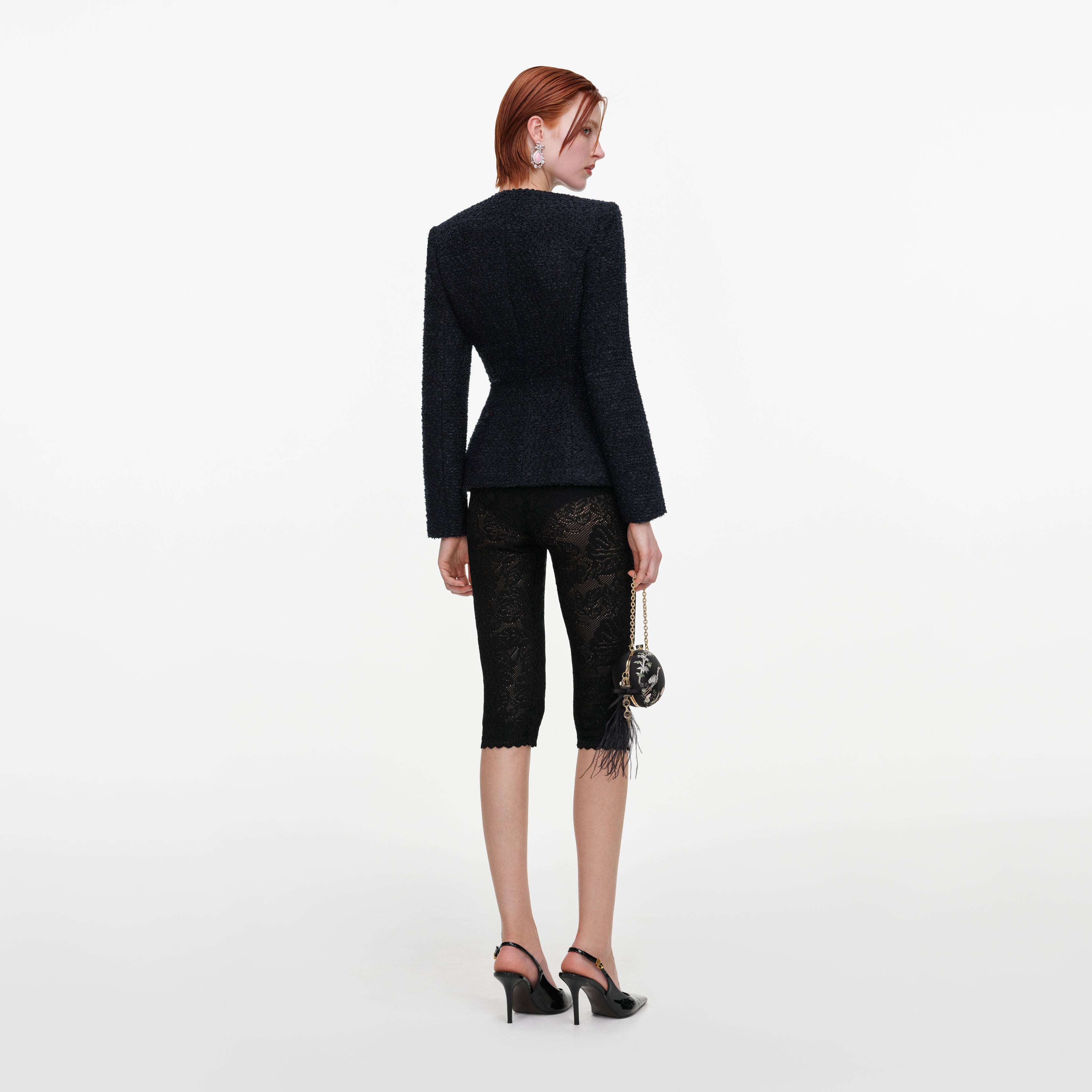 Navy Boucle Jacket