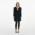 Black Boucle Flower Jacket
