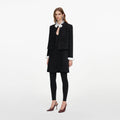 Black Boucle Flower Jacket