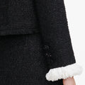 Black Boucle Flower Jacket