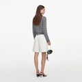 Cream Sequin Boucle Tailored Shorts