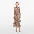 Beige Sequin Embellished Midi Dress
