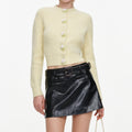 Yellow Flower Knit Cardigan