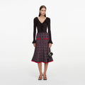 Multi Textured Knit Midi Skirt