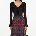 Multi Textured Knit Midi Skirt