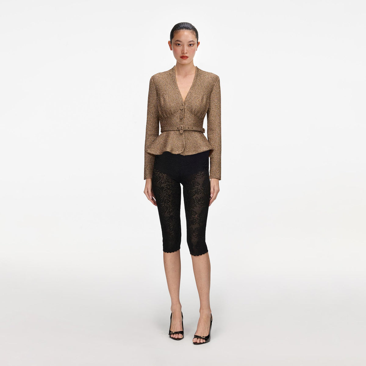 Bronze Tailored Knit Top
