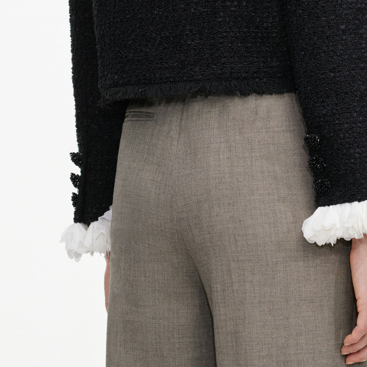 Brown Twill Tailored Trousers