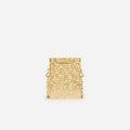 Gold Floral Engraved Micro Bag