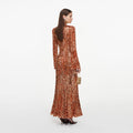 Gold Sequin Maxi Dress