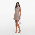 Silver Sequin Embellished Mini Dress